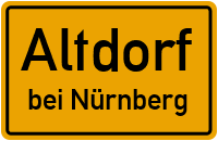 Ortsschild Altdorf.bei Nürnberg